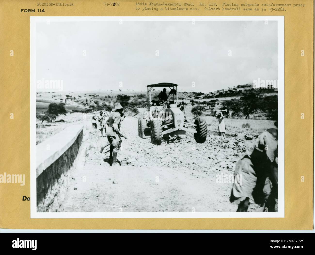 Addis AbabaLekempti Road. Original caption Placing subgrade