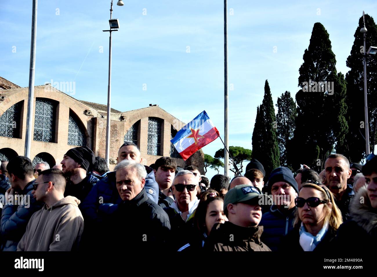 Roma, piazza Esedra, funerali del calciatore Sinisa Mihajlovic Stock Photo
