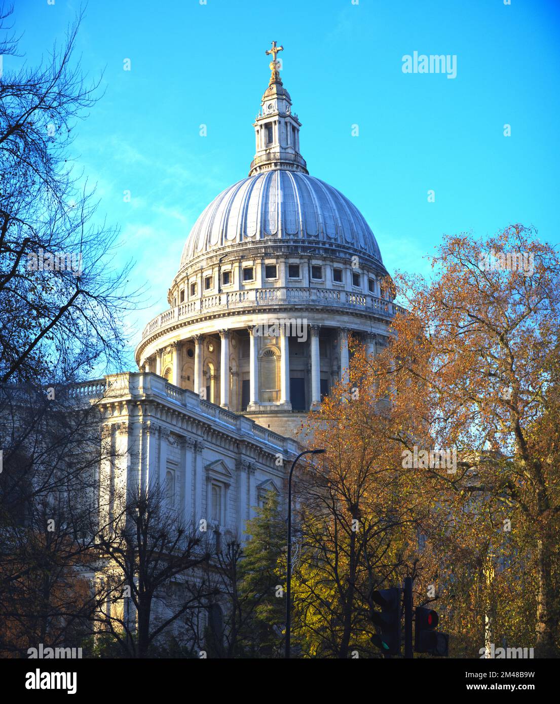 St. Paul's Cathedral dome London Great Britain in Autumn Stock Photo ...