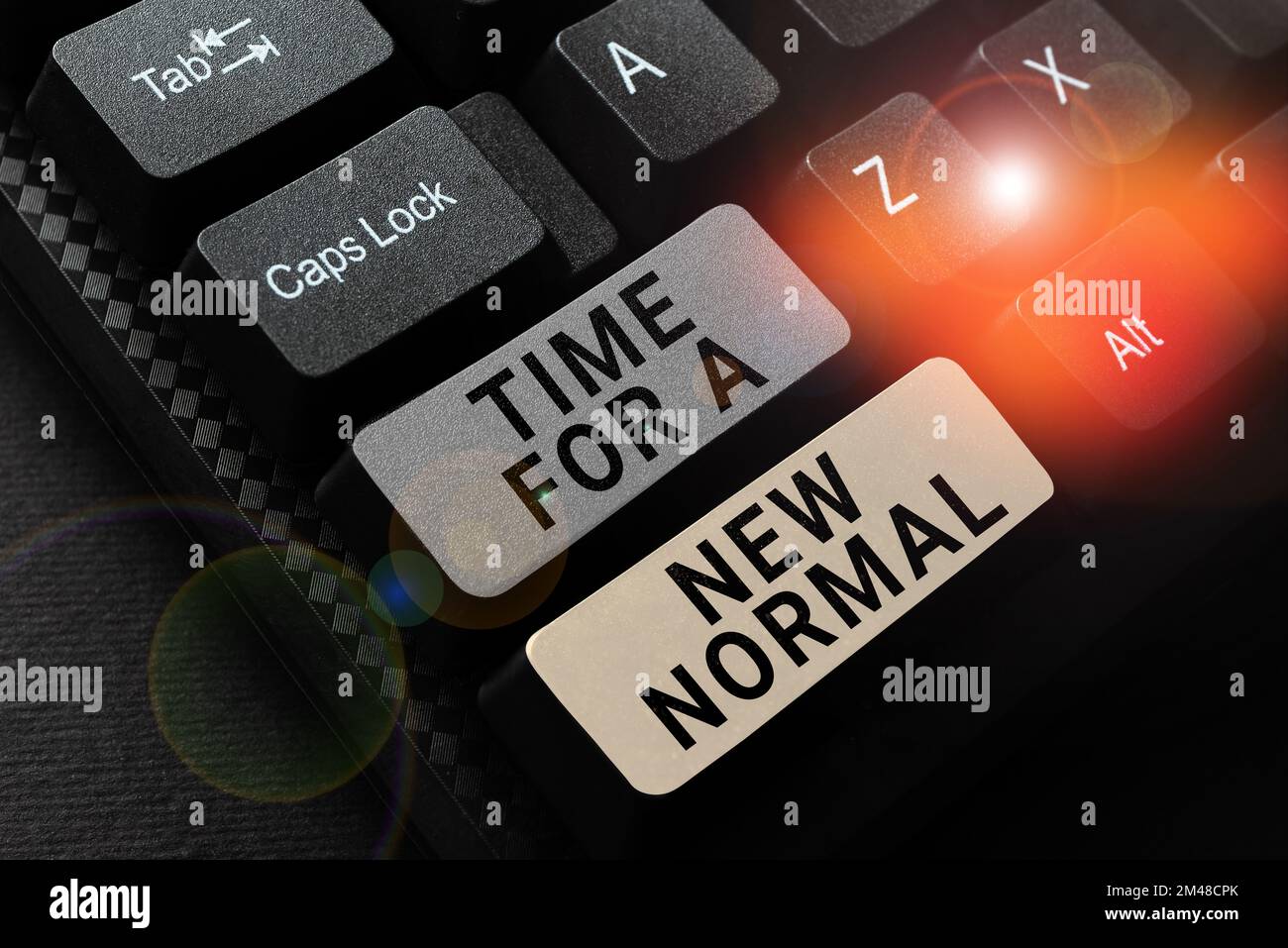 Expected Time. Sign Hand writing sign Time For A New Normal. Concept meaning Make a big ...