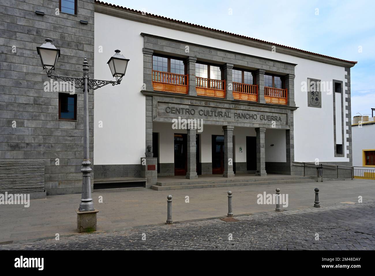 Centro Cultural Pancho Guerra, cultural centre, building in village of San Bartolomé de Tirajana, Gran Canaria Stock Photo