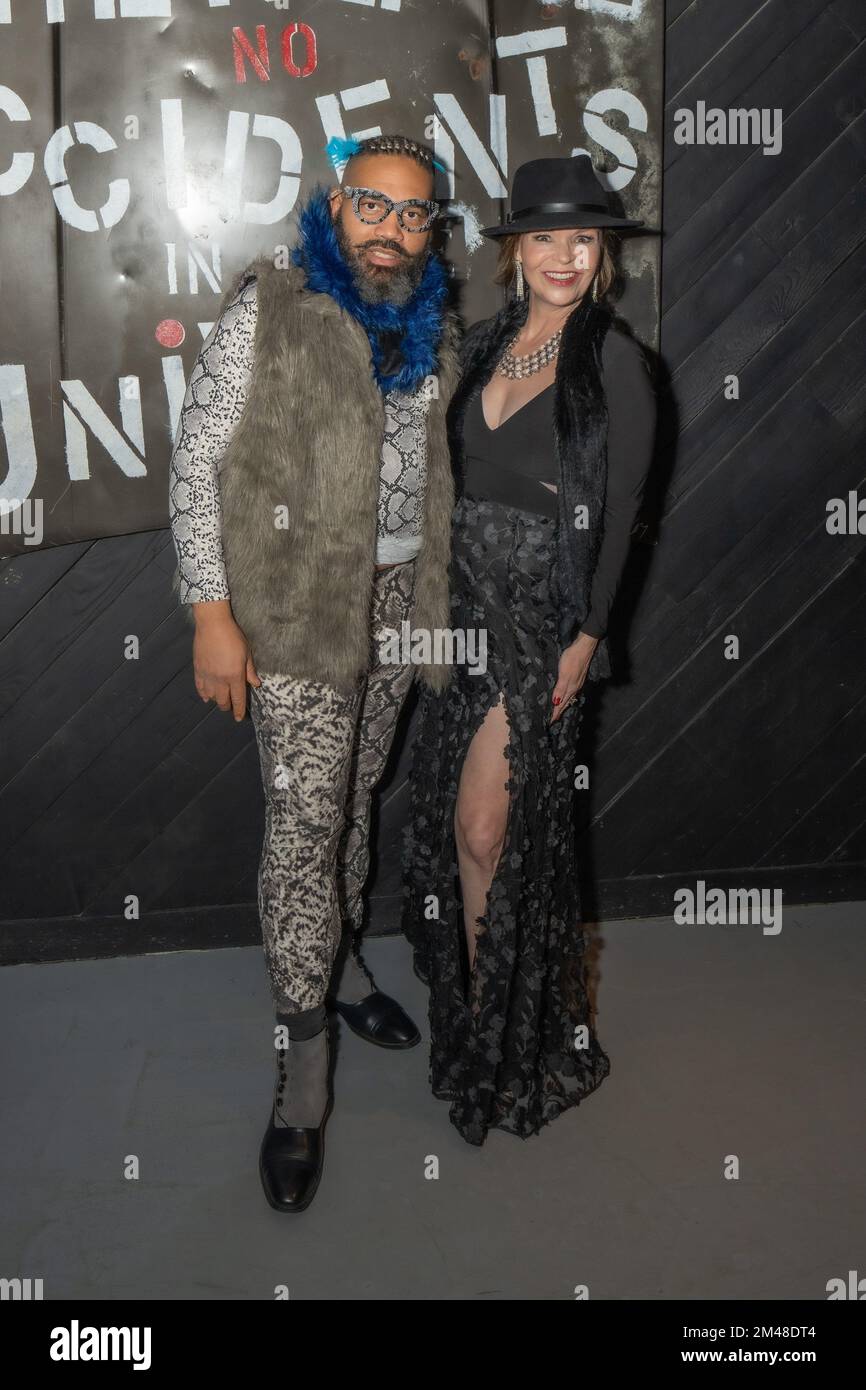 GQ and Dena McCoy attend Fashion Designer Elie Balleh Birthday Party at