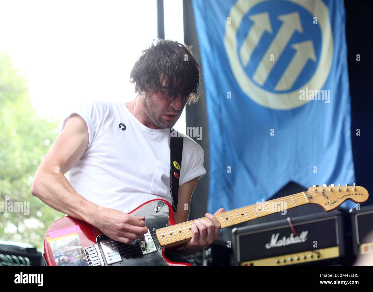 Pitchfork Music Festival Japandroids in concert Stock Photo Alamy