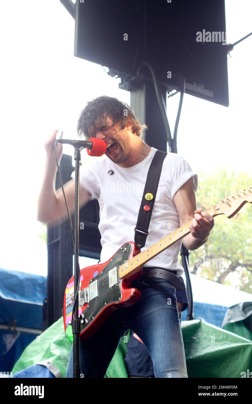 Pitchfork Music Festival Japandroids in concert Stock Photo Alamy