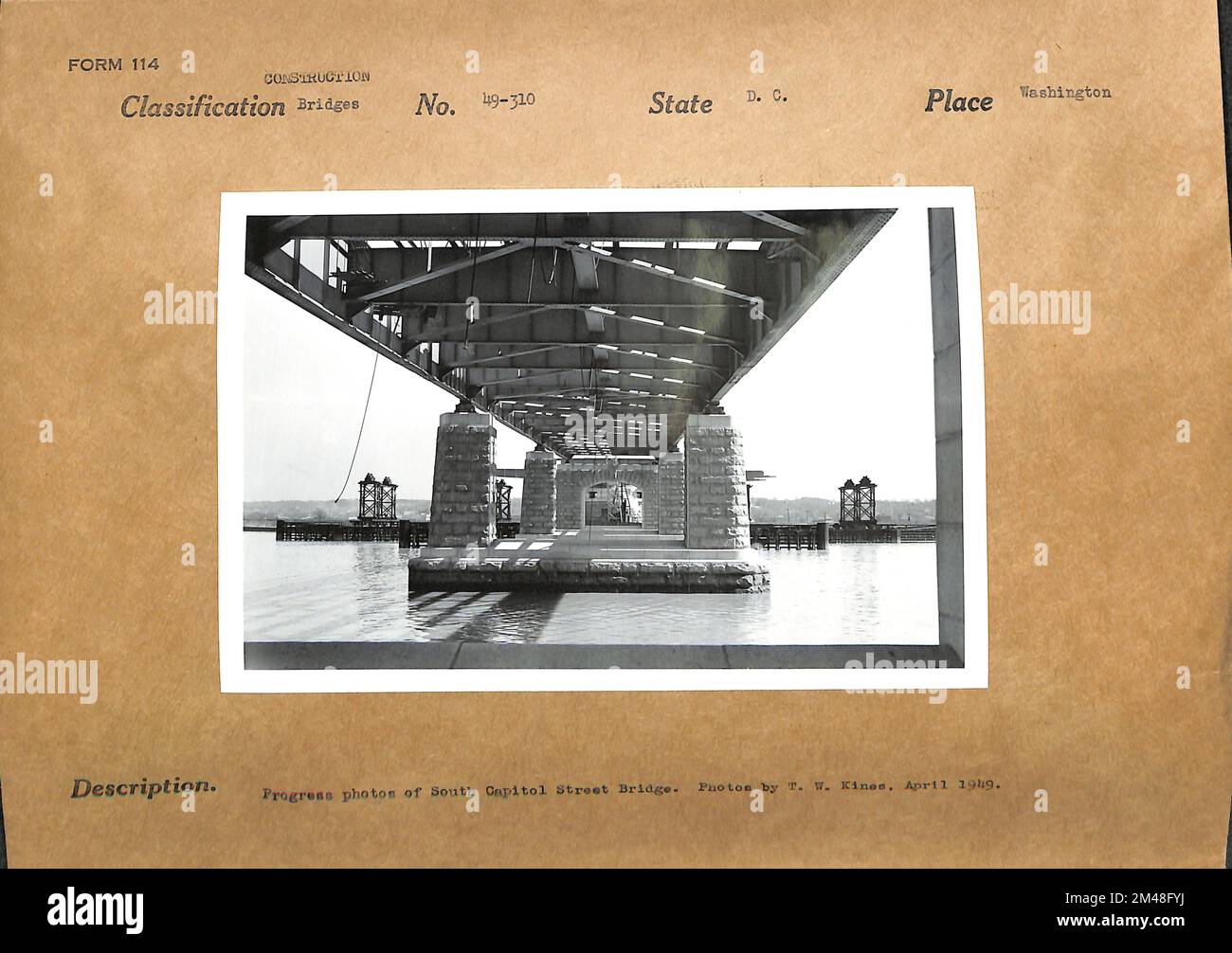 South Capitol Street Bridge. Original caption Progress photos of South