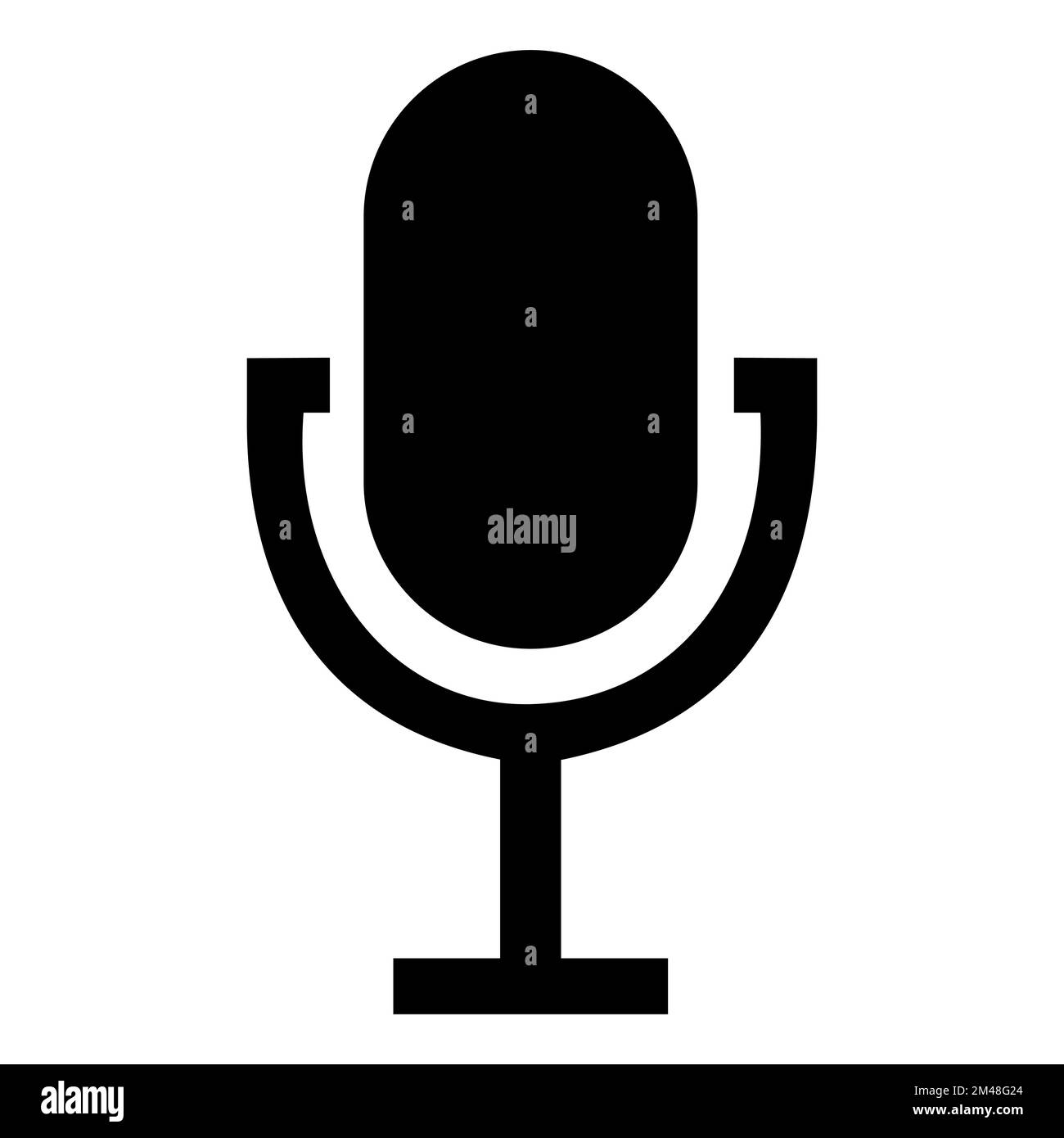 VINTAGE MICROPHONE ICON, PICTOGRAM FOR PODCAST Stock Vector