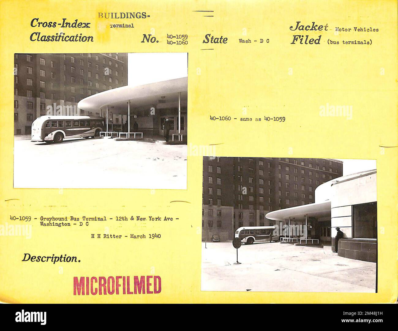 Greyhound bus terminal at 12th new york avenue original caption