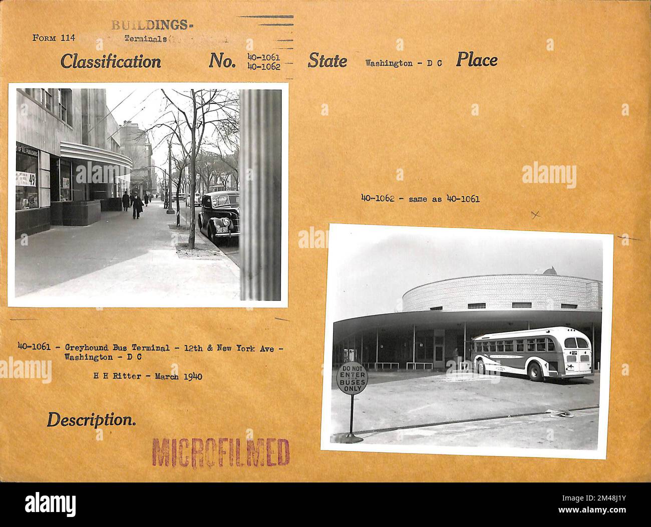 Greyhound bus terminal at 12th new york avenue original caption