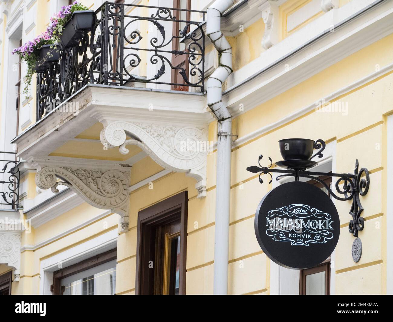 Maiasmokk Cafe, the oldest one in Tallinn, Estonia, Baltic States, Europe Stock Photo