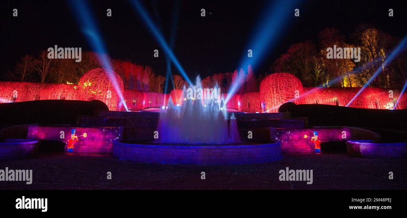 Christmas lights at The Alnwick Garden Winter Light Trail, Alnwick