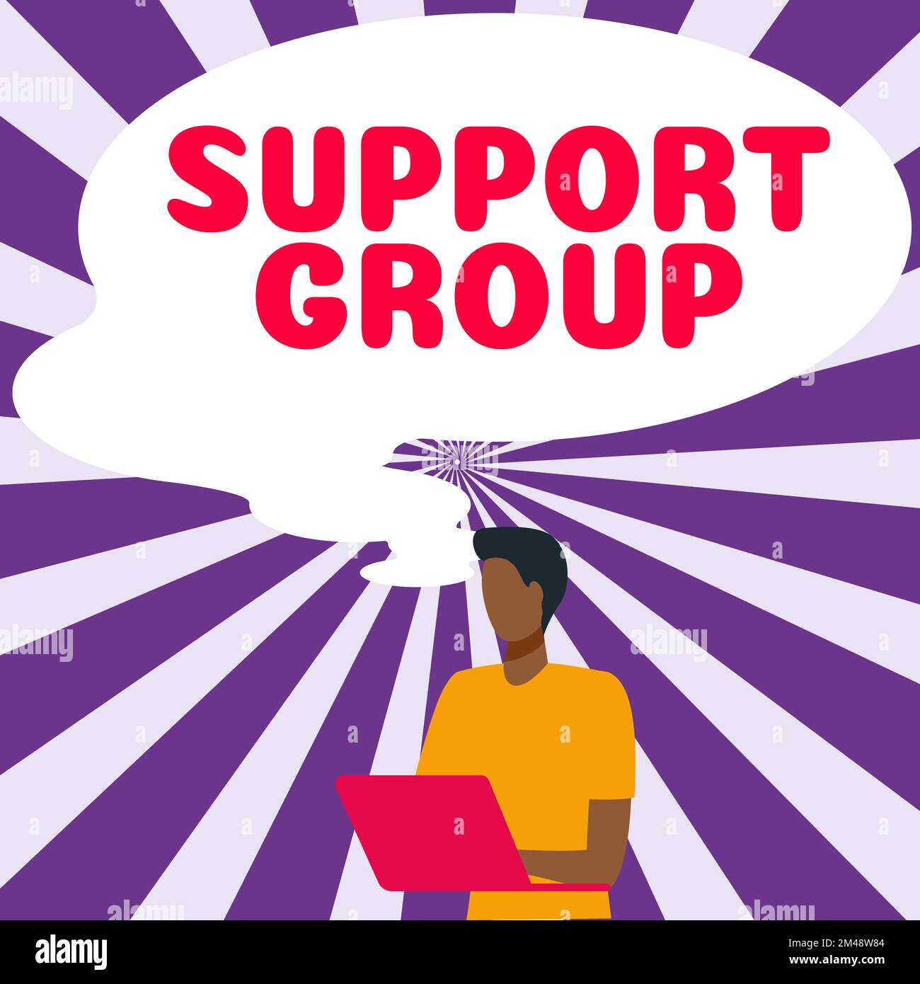 Hand writing sign Support Group. Word Written on number of people ...