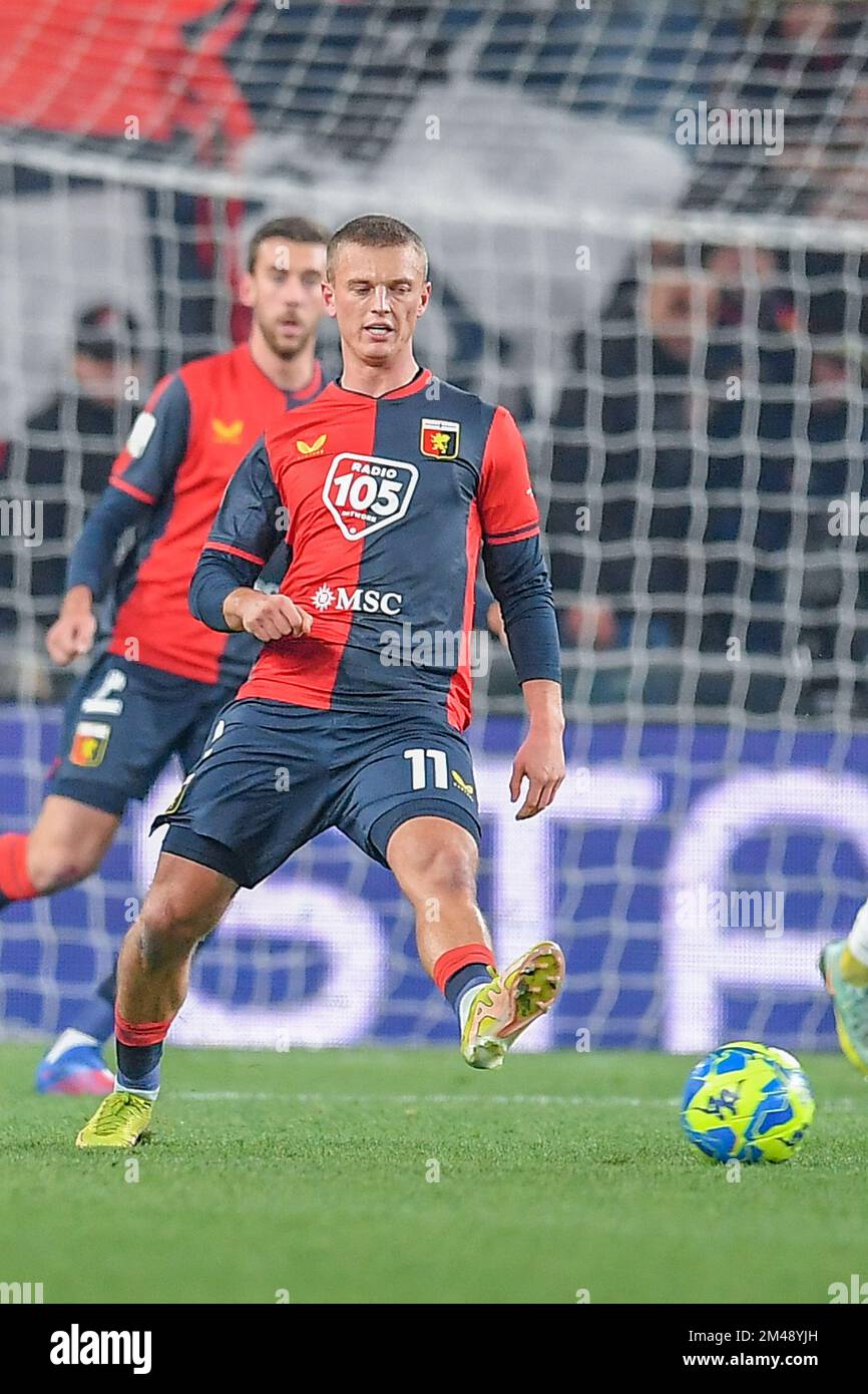 Genoa, Italy. 24 April 2022. Albert Guomundsson of Genoa CFC is