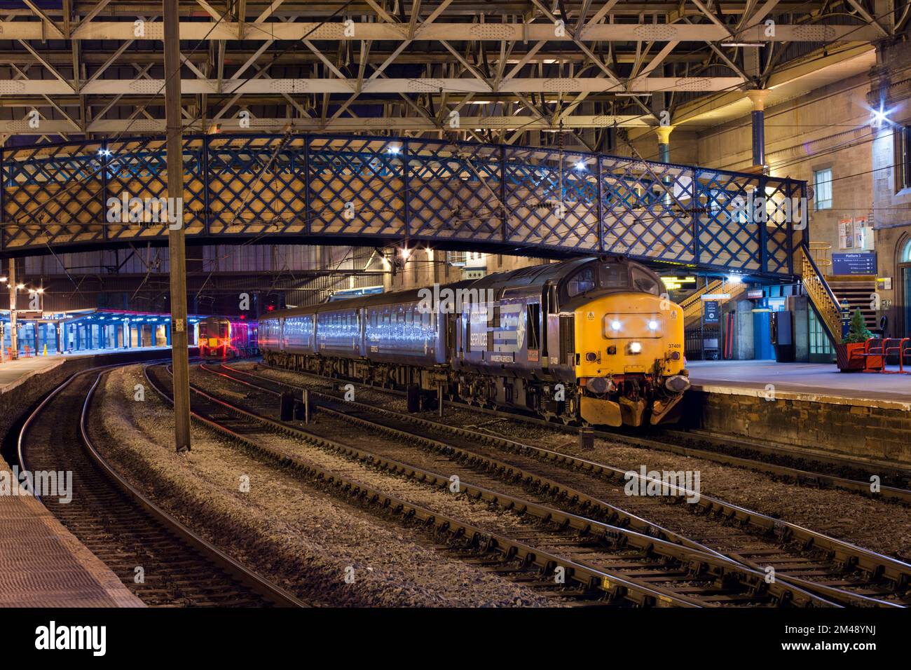 Direct Rail services class 37 37402 at Carlisle railway