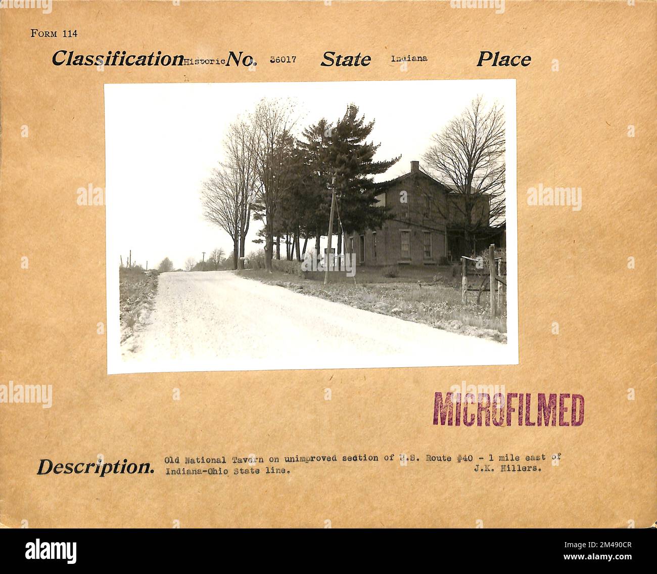 Old National Tavern on Unimproved Section of Route 40. Original caption ...