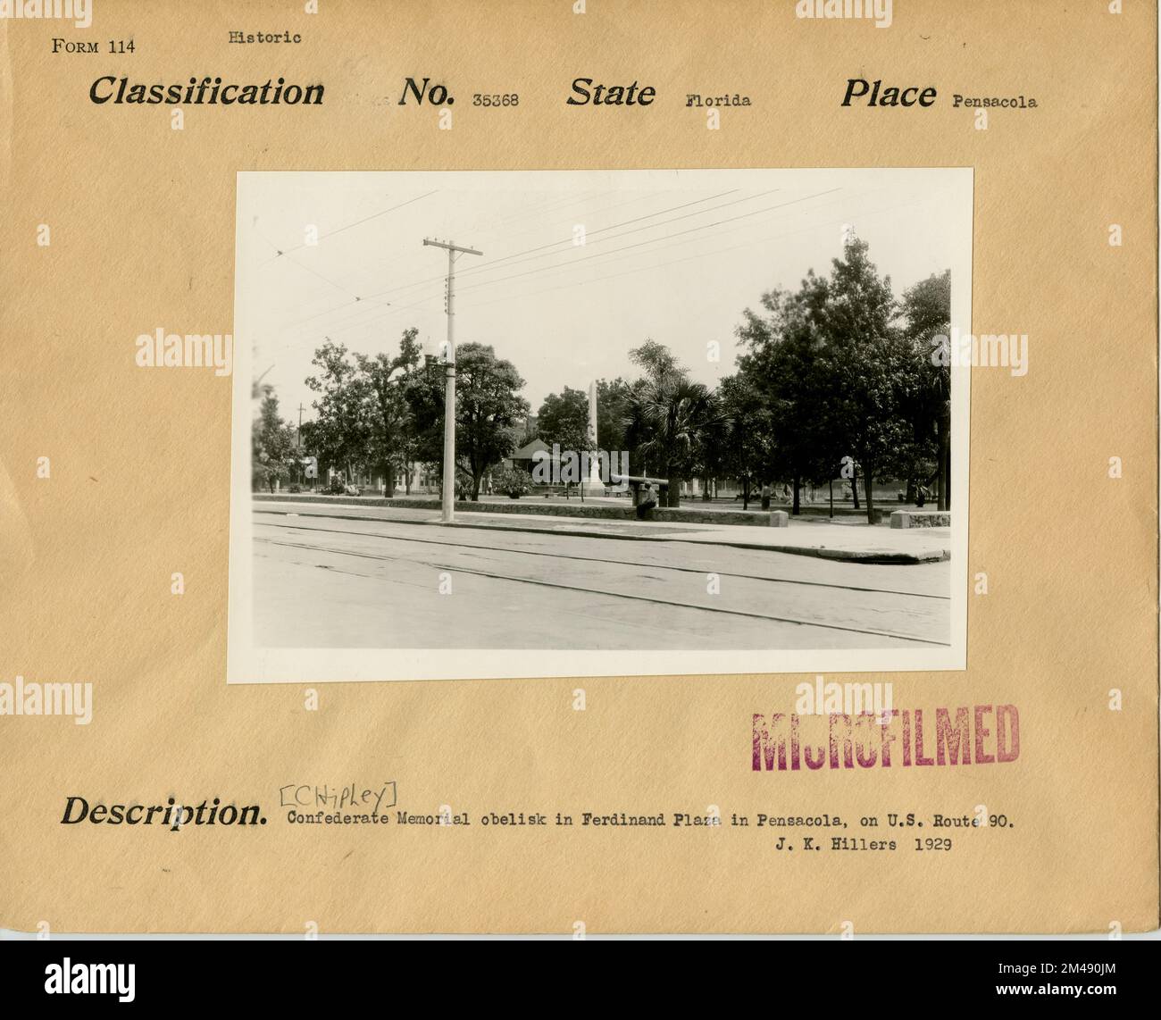 Confederate Memorial Obelisk in Ferdinand Plaza in Pensacola, on U's
