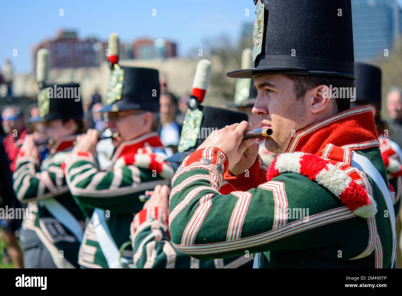 The image was taken during the celebrations for the 200th anniversary of the Battle of York in Toronto, Canada, in 2013 Stock Photo