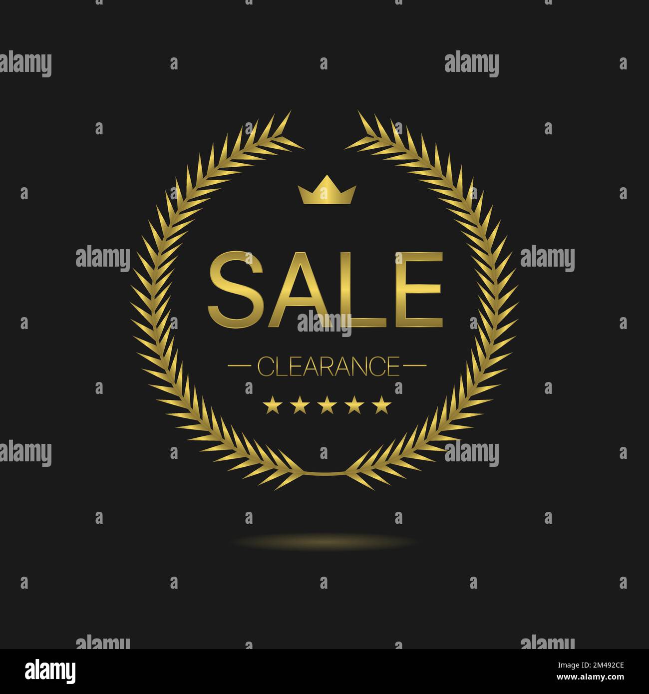 Sale clearance Golden laurel wreath vector label Stock Vector Image ...