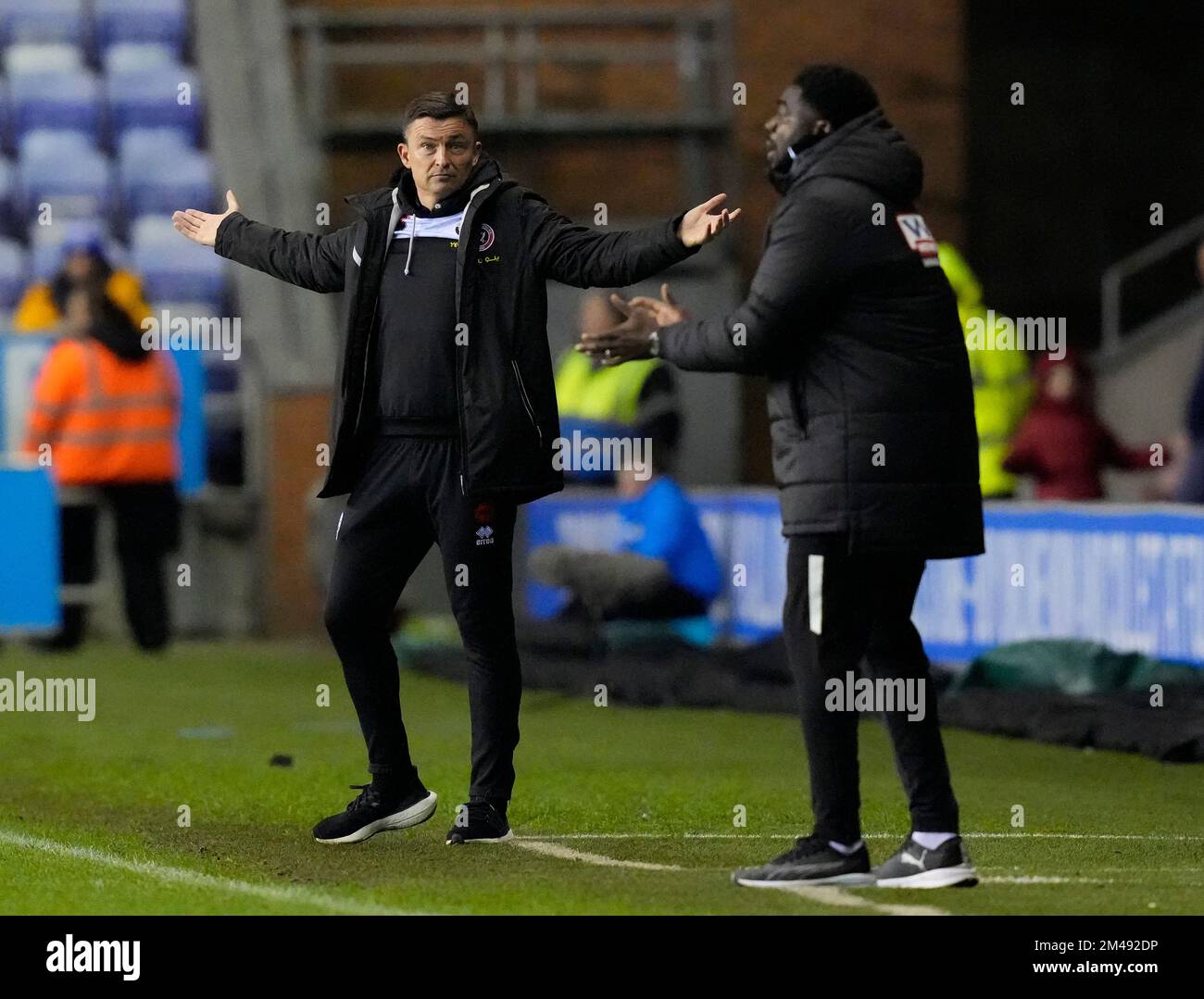 Wigan, England, 19th December 2022. Paul Heckingbottom manager of Sheffield Utd  during the Sky Bet Championship match at the DW Stadium, Wigan. Picture credit should read: Andrew Yates / Sportimage Stock Photo