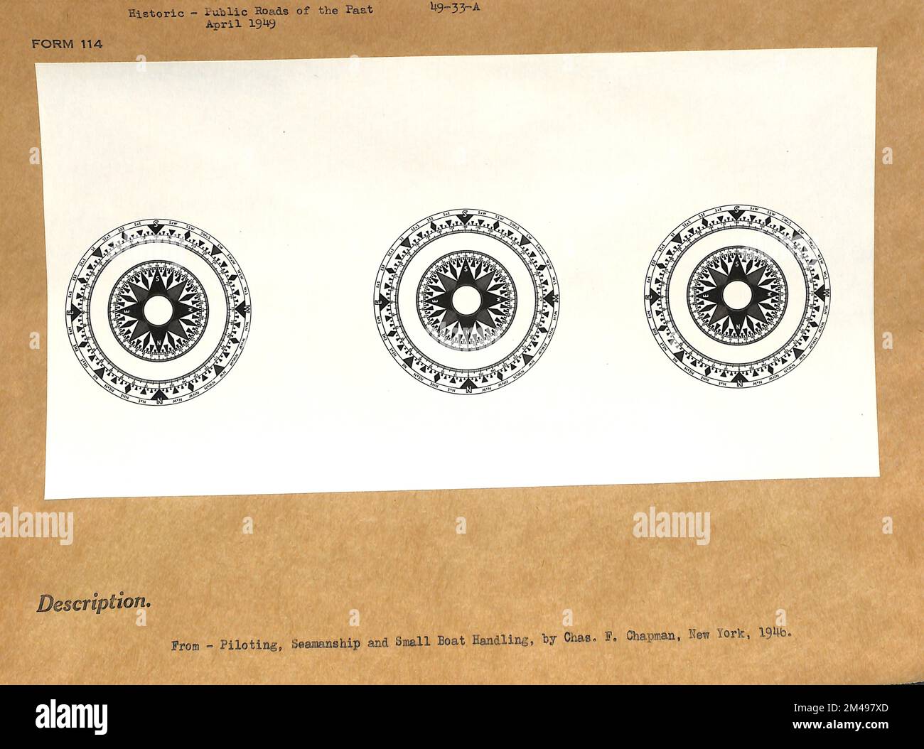 Mariner Compass, 128 Points. Original caption: From Piloting, Steamship ...