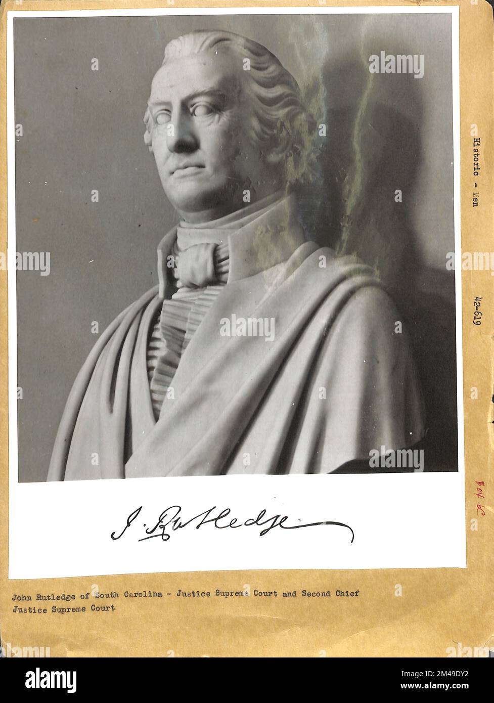 John Rutledge of South Carolina Justice Supreme Court and Second Chief John Rutledge of South Carolina Justice Supreme Court and Second Chief