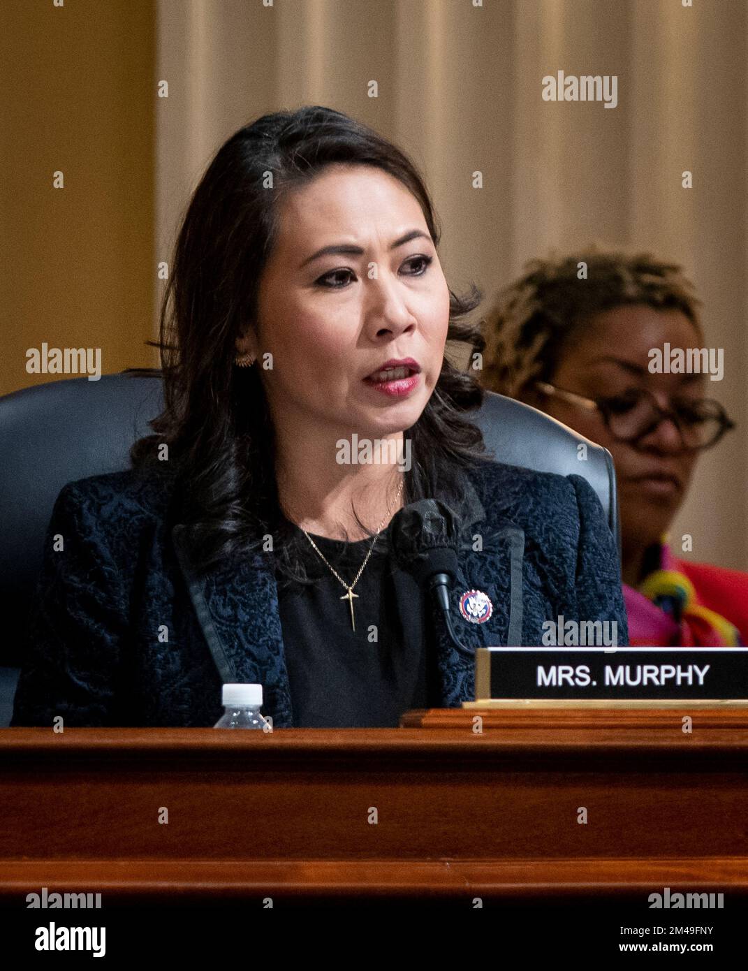 Washington, DC, US, December 19, 2022. United States Representative Stephanie Murphy (Democrat of Florida) offers remarks on day ten of the United States House Select Committee to Investigate the January 6th Attack on the US Capitol hearing on Capitol Hill in Washington, DC on December 19, 2022. The House select committee investigating the Jan. 6, 2021, attack on the U.S. Capitol voted, for the first time in American history, to refer criminal charges against a former United States president to the Department of Justice. This concludes an 18-month long investigation of the insurrection that ro Stock Photo