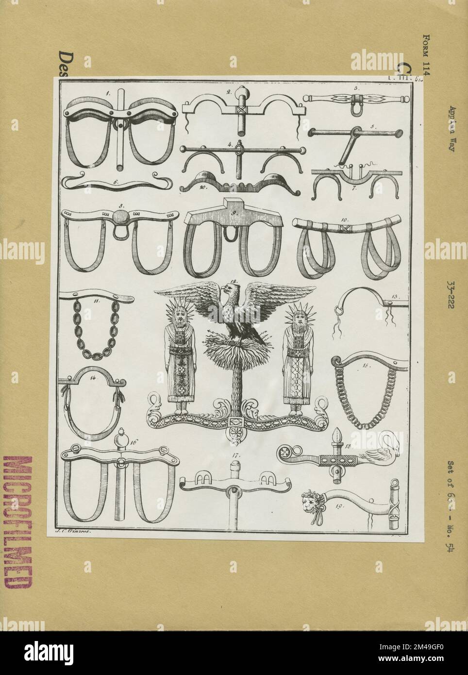 Ancient Yokes. Original caption Set of 66 No. 54 Stock Photo Alamy