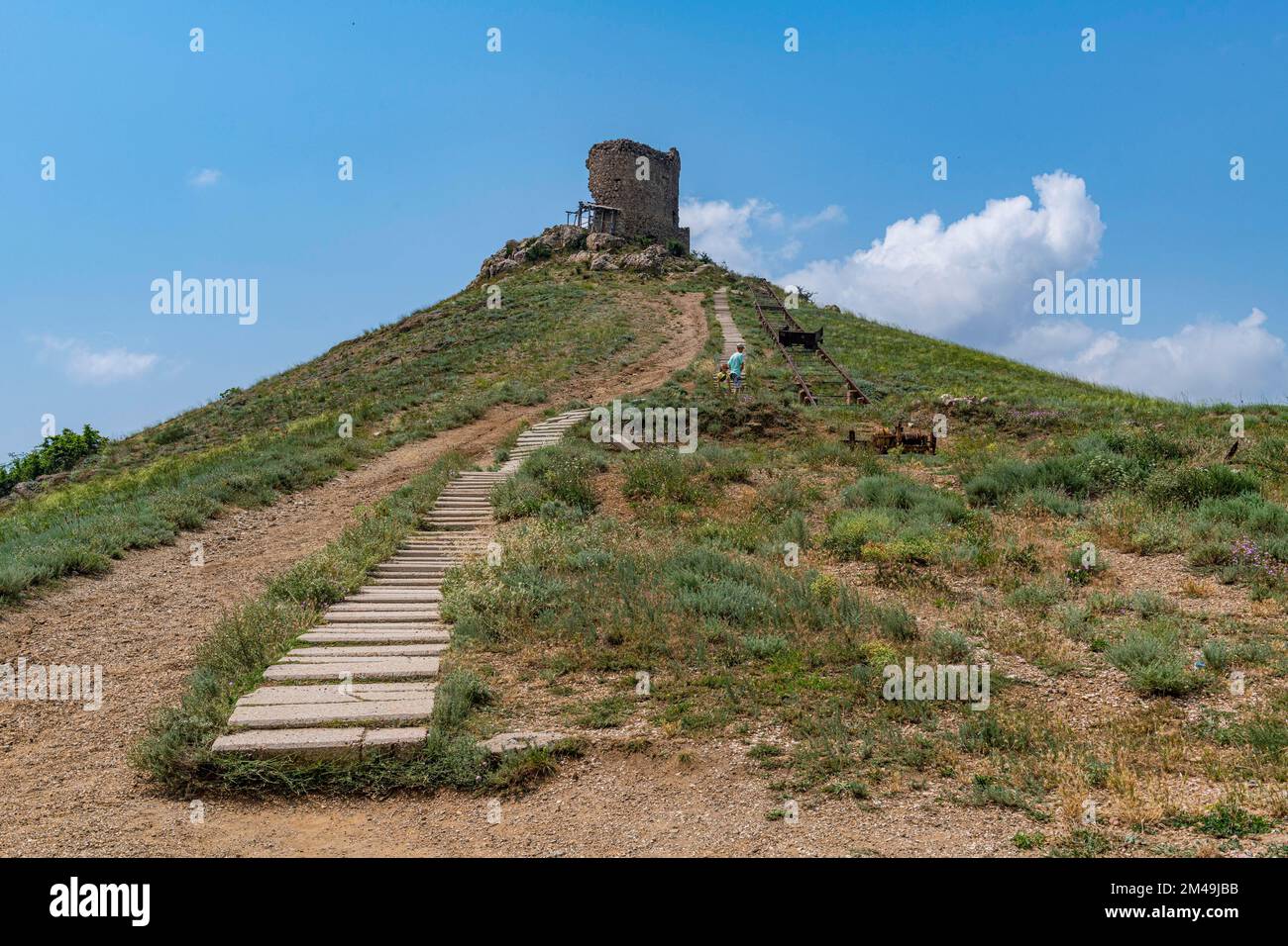 The castle of Balaklava, Crimea, Russia Stock Photo