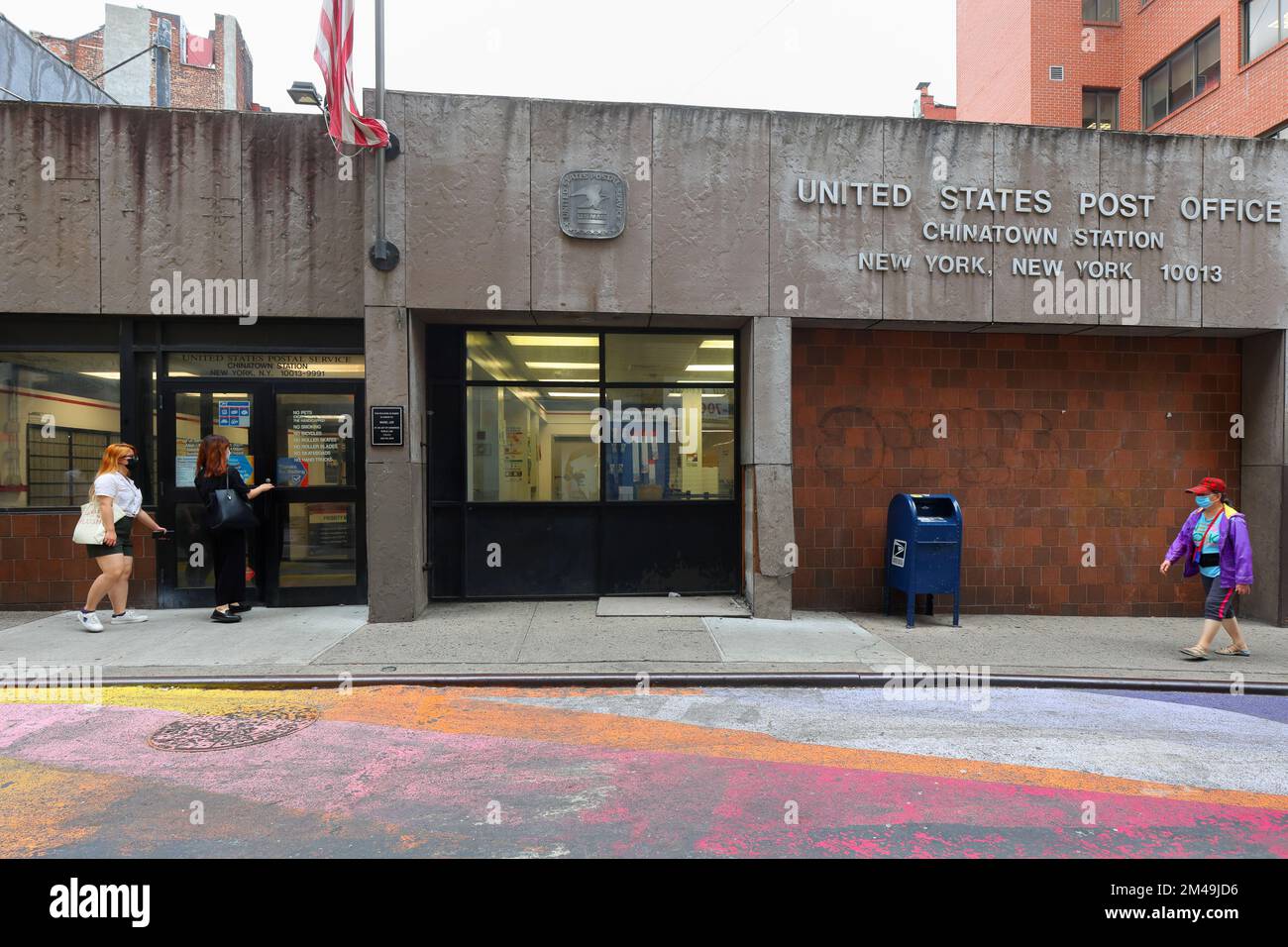 Mabel Lee Memorial Post Office, 6 Doyers St, New York. Post office renamed by Concress in honor of Dr. Mabel Ping Hua Lee, Chinese American suffragist Stock Photo