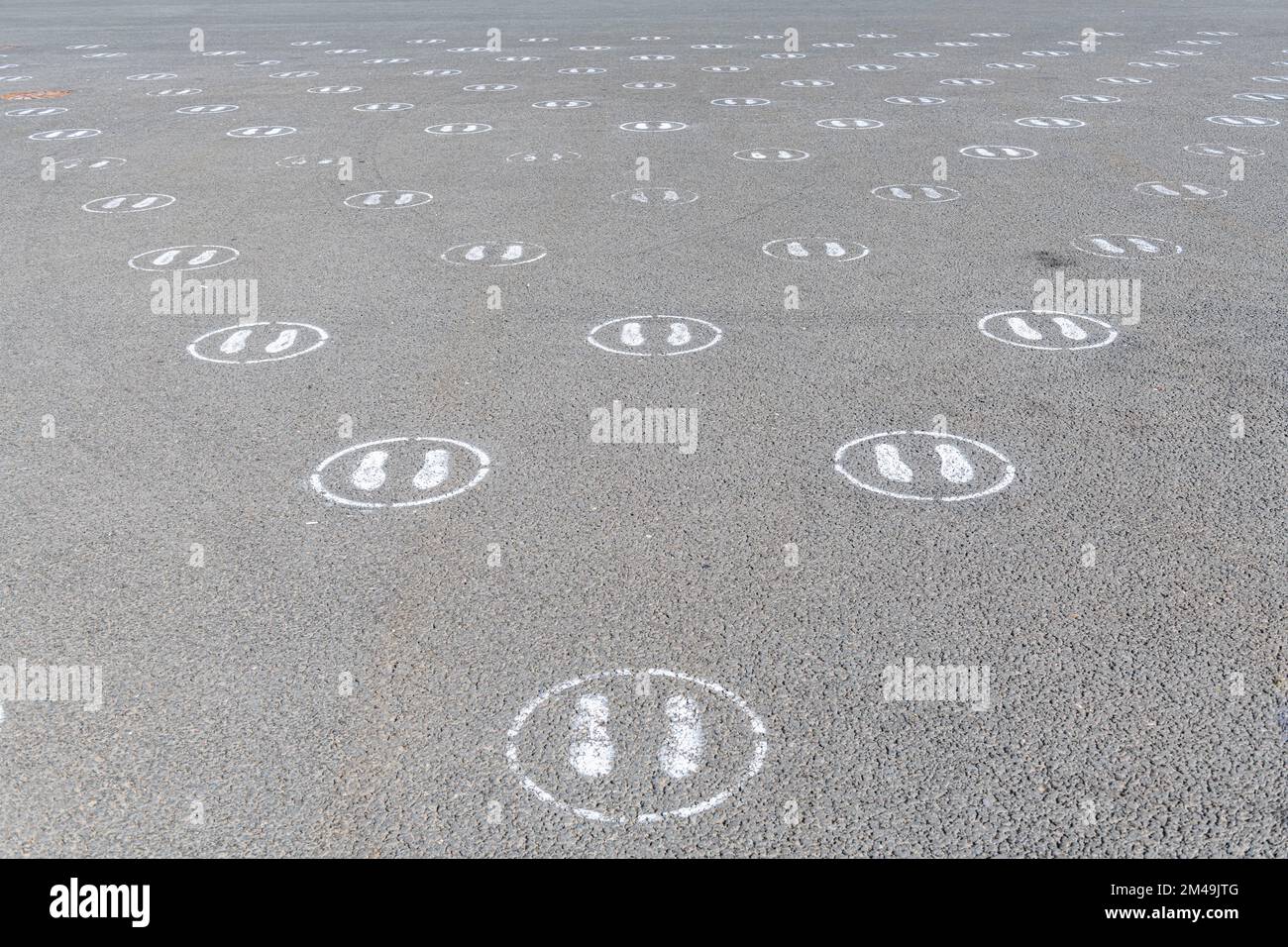 Corona distance marker before Samara Academic Opera and Ballet Theatre, Samara, Russia Stock Photo