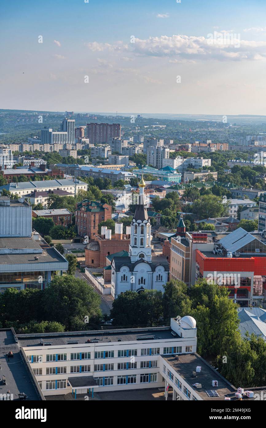 Overlook over Ulyanovsk and the Volga river, Ulyanovsk, Russia Stock Photo