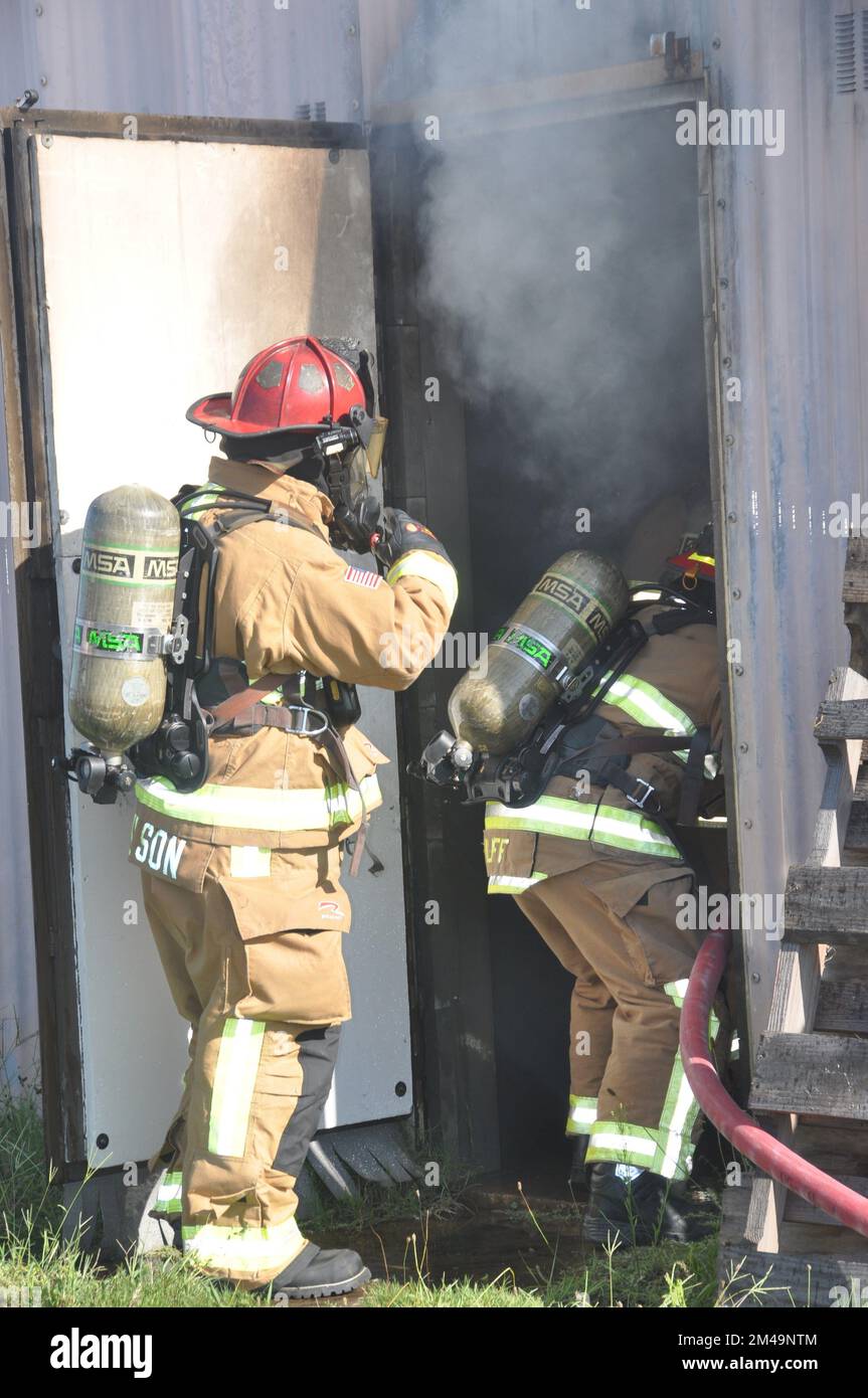 Firefighters from the 908th Airlift Wing’s 908th Civil Engineer