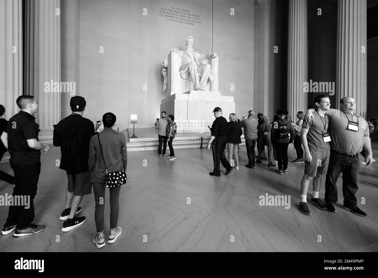 Lincoln Memorial on the National Mall, Washington DC, United States of America Stock Photo