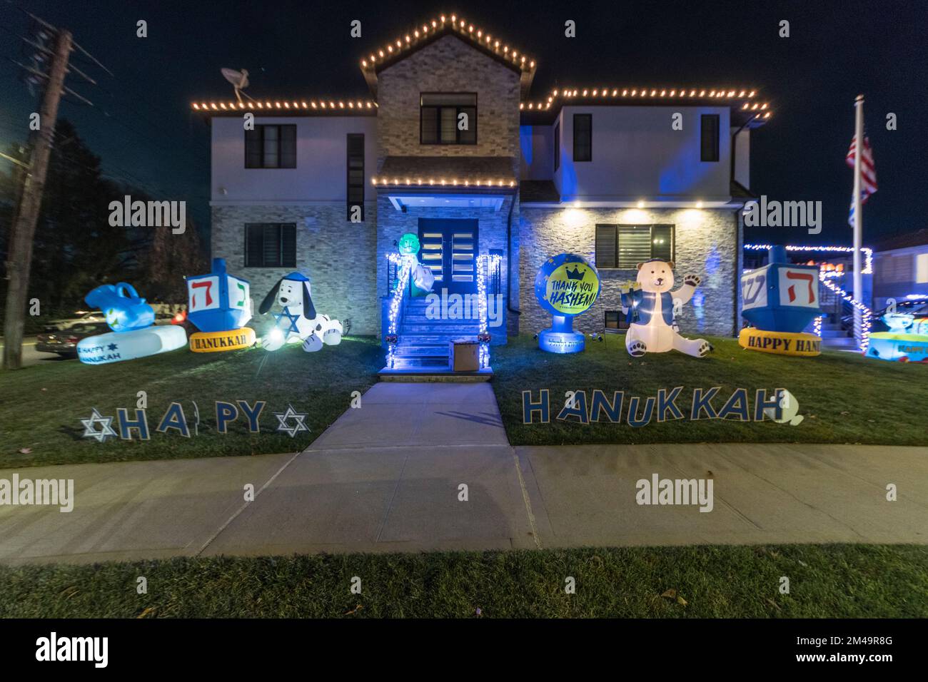 Decorations Outside A Jewish Home In Staten Island New York 
