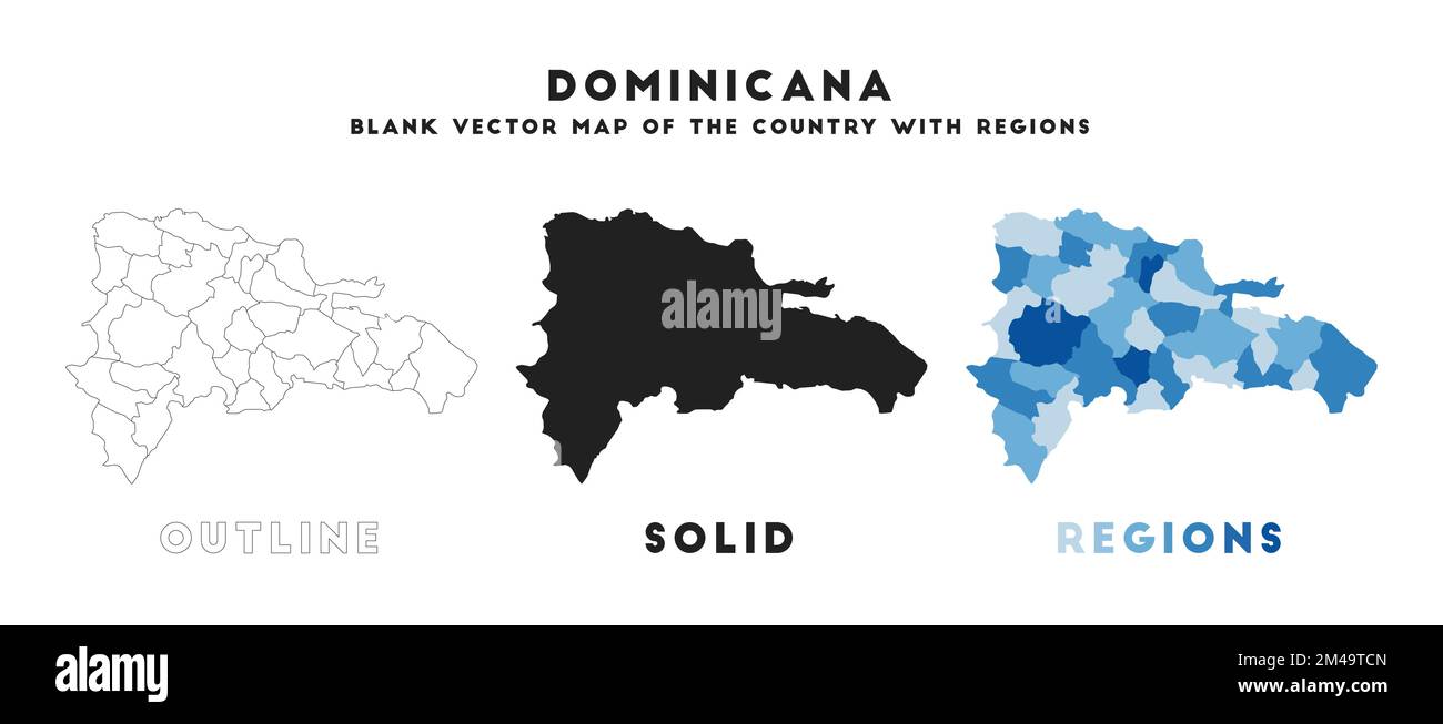 Dominicana map. Borders of Dominicana for your infographic. Vector ...