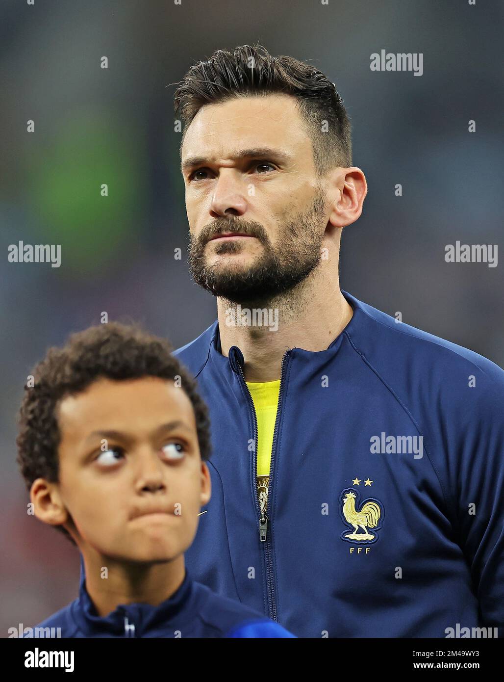 Lusail Iconic Stadium, Lusail, Qatar. 18th Dec, 2022. FIFA World Cup Football Final Argentina versus France; Hugo Lloris of France pre-game Credit: Action Plus Sports/Alamy Live News Stock Photo