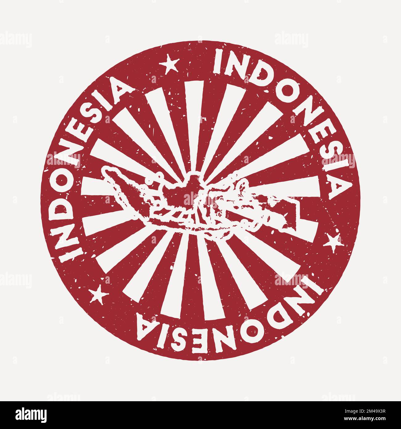 Indonesia stamp. Travel red rubber stamp with the map of the country ...