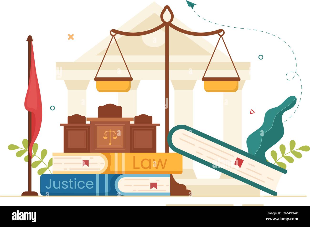 Law Firm Services with Justice, Legal Advice, Judgement and Lawyer Consultant in Flat Cartoon ...
