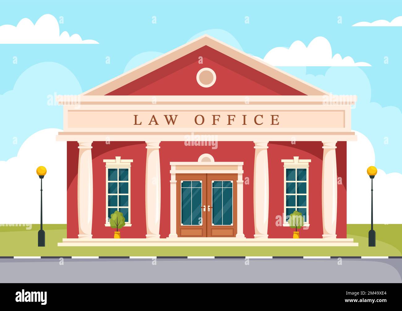 Law Firm Building with Legal Advice, Judgement Education and Lawyer ...