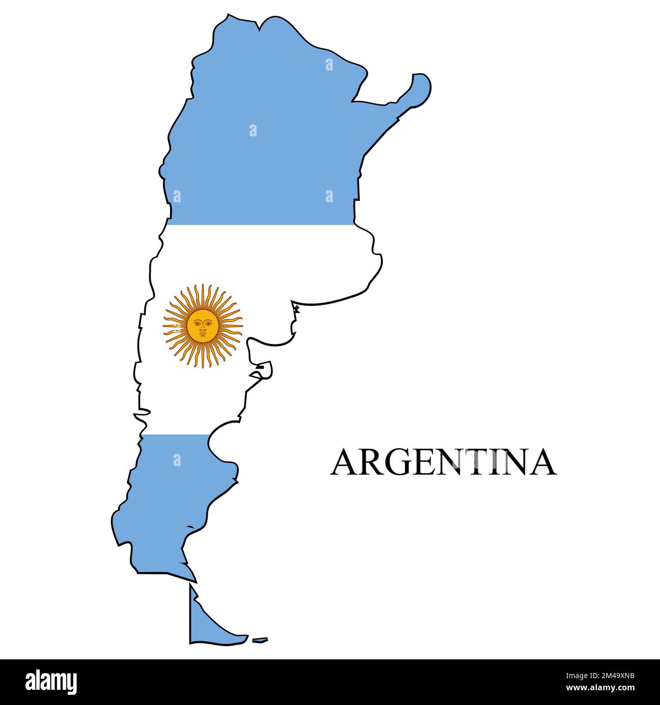Simple Argentina Map Simple Argentina Map