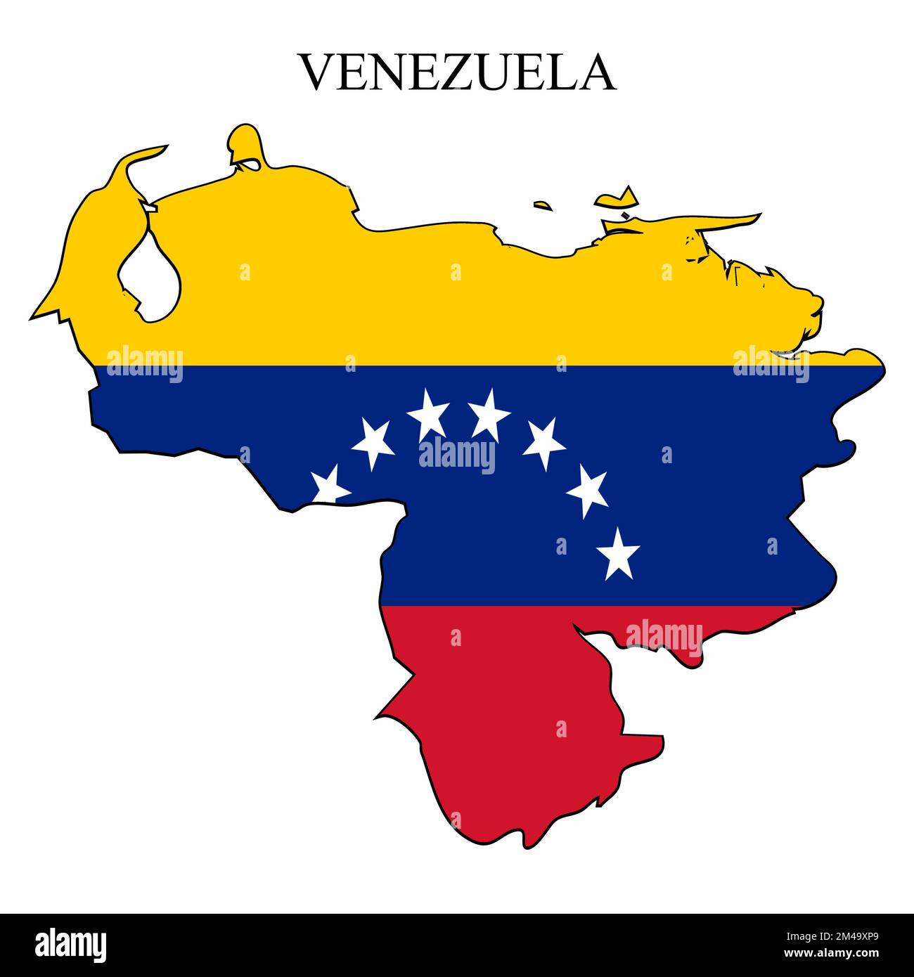 Venezuela map vector illustration. Global economy. Famous country. South America. Latin America. America. Stock Vector