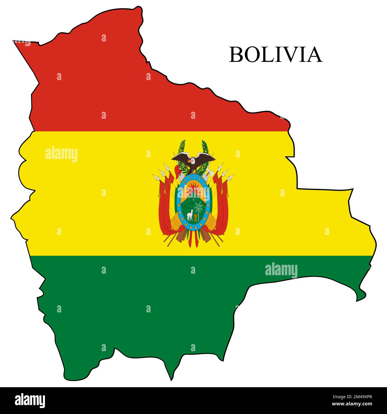 Bolivia map vector illustration. Global economy. Famous country. South America. Latin America. America. Stock Vector