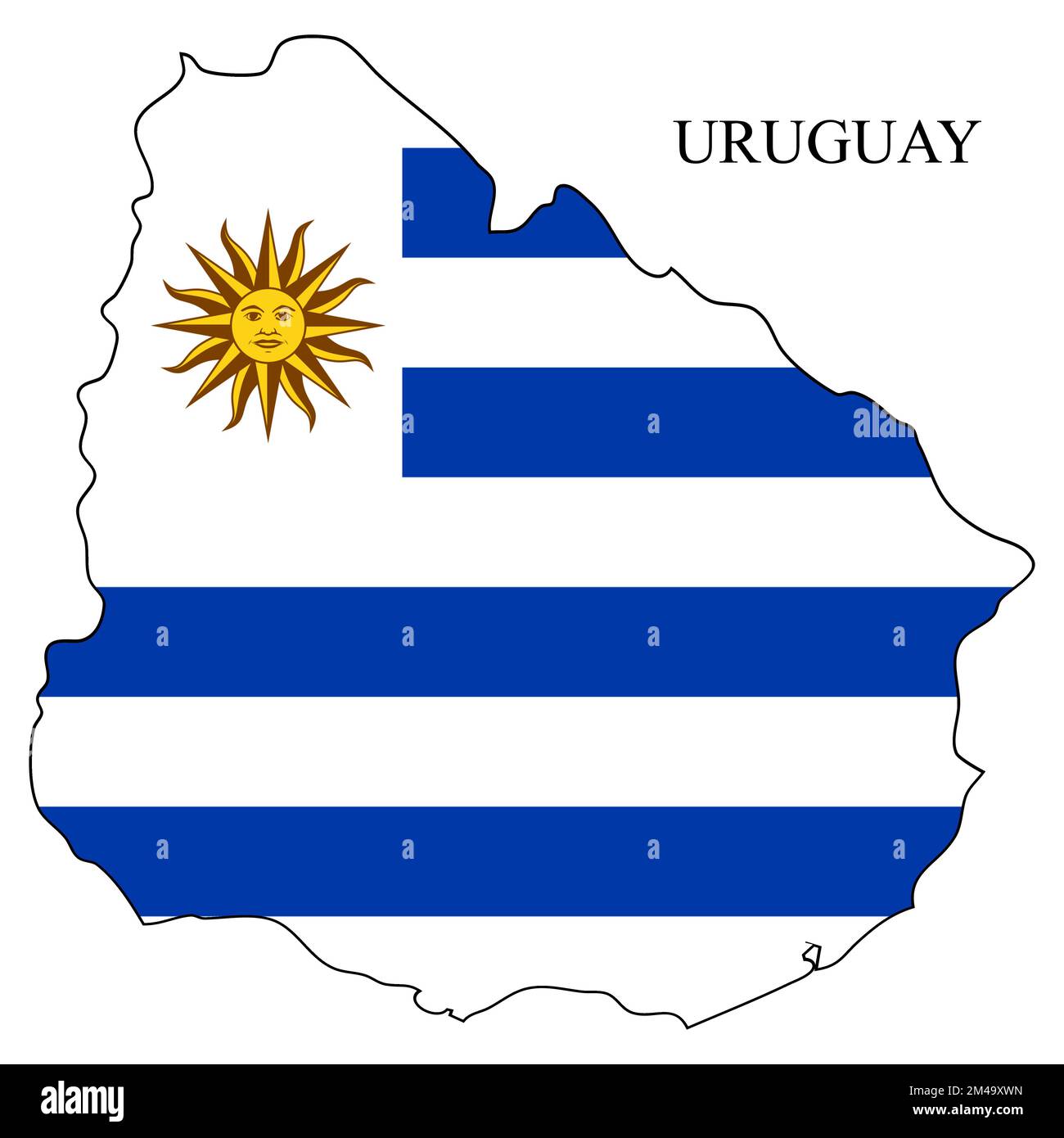 Uruguay map vector illustration. Global economy. Famous country. South America. Latin America. America. Stock Vector