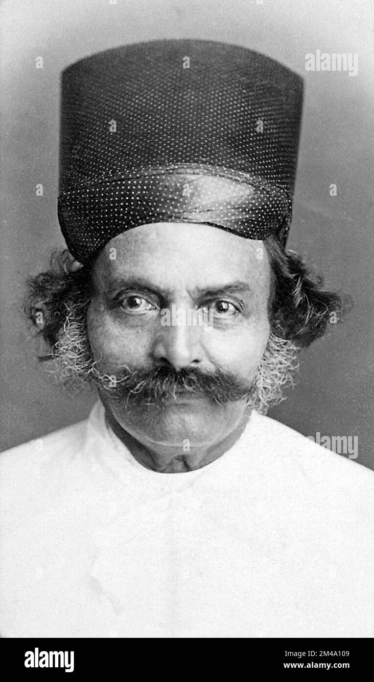 India: Sir Cowasji Jehangir Readymoney (24 May 1812 – 19 July 1878), Parsi community leader, philanthropist and industrialist. Stock Photo
