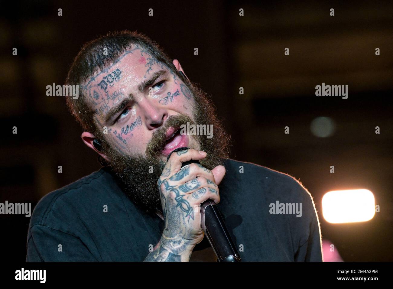 American Rapper Post American rapper Post Malone performs during Qatar Fashion United event ...