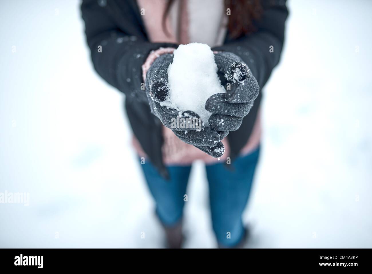 Snow In Hand Theres something magical about snow. an unrecognizable woman holding ...