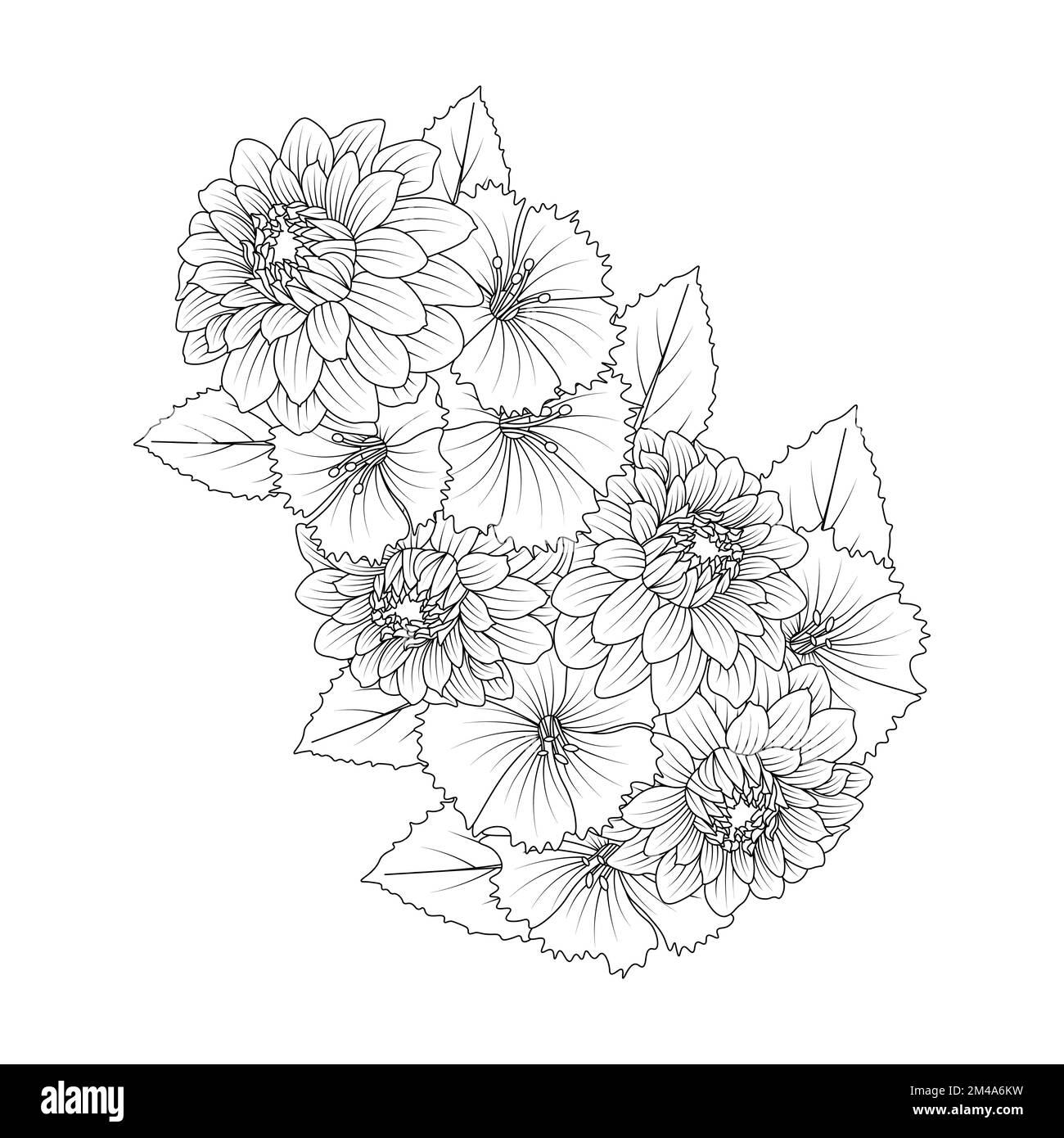 Rose flower pencil drawing Royalty Free Vector Image