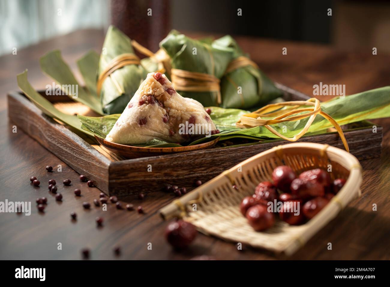 Zongzi and its ingredients Stock Photo - Alamy