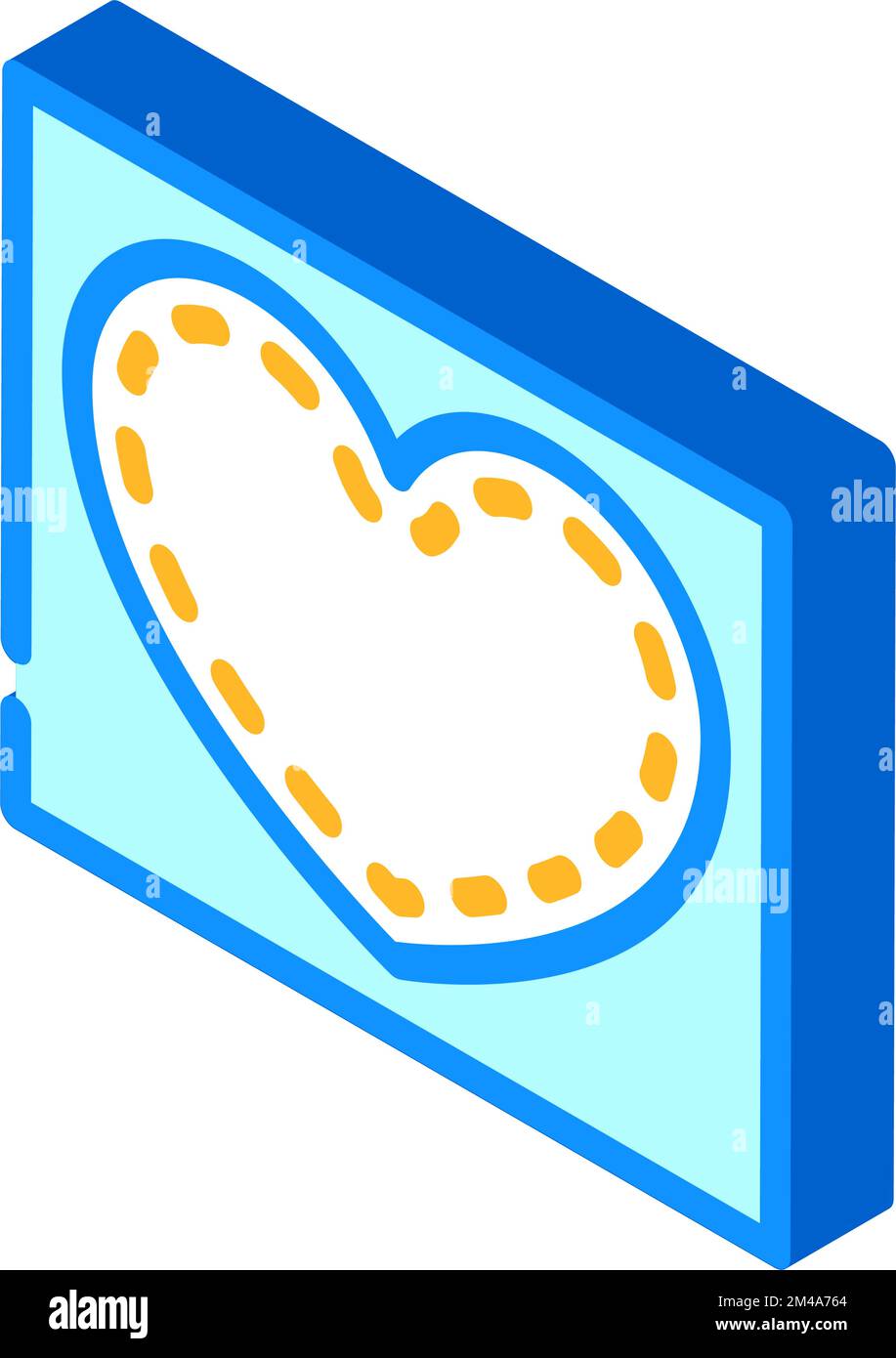 heart denim isometric icon vector illustration Stock Vector Image & Art ...
