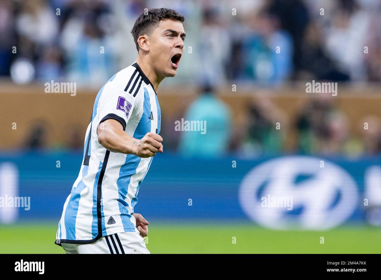 Lusail, Qatar. 18th Dec, 2022. Paulo Dybala of Argentina touches