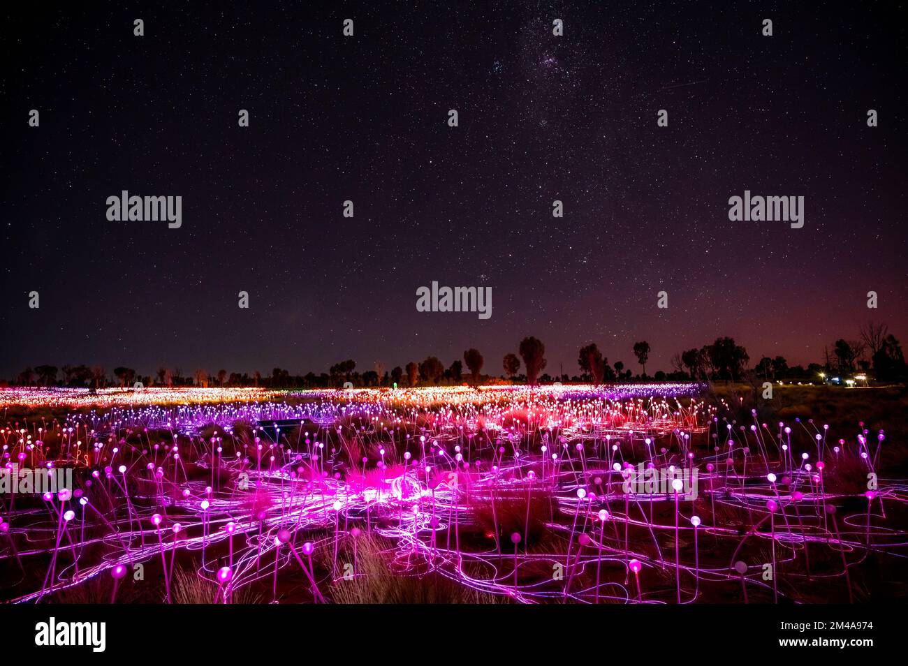 An aerial view of Bruce Munro field of light Stock Photo - Alamy